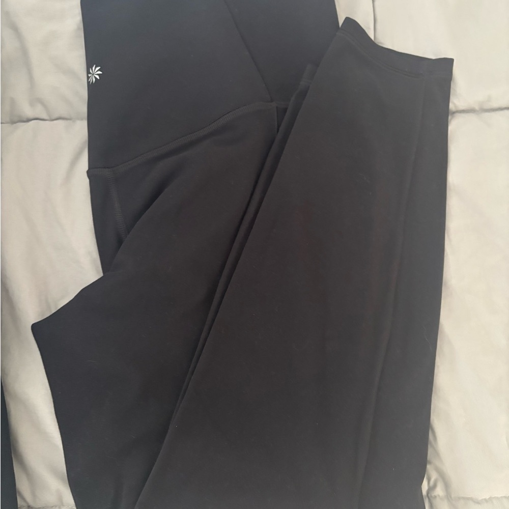 Athleta black  Leggings with Logo Detail